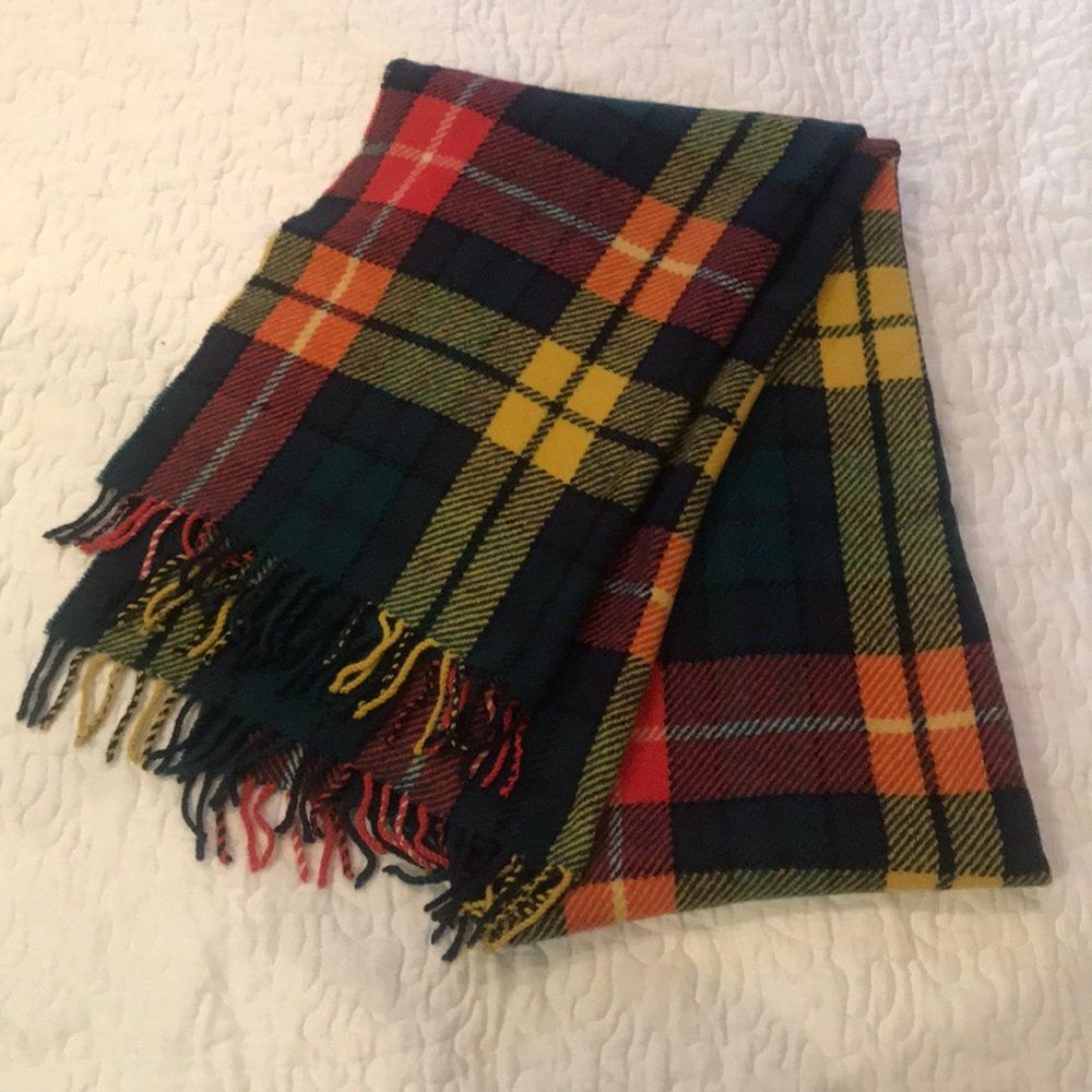 J. Crew Plaid Wool Scarf